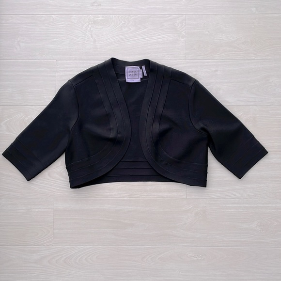 Herve Leger Jackets & Blazers - Herve Leger Black Brilynn Bandage Bolero
